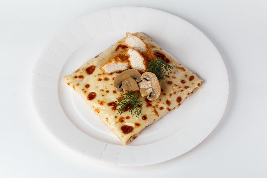 Блинчики с курицей и грибами