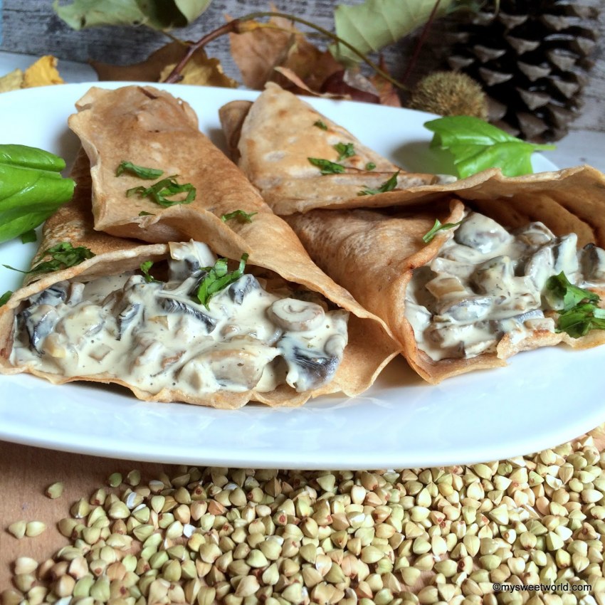 Блины с курицей и грибами