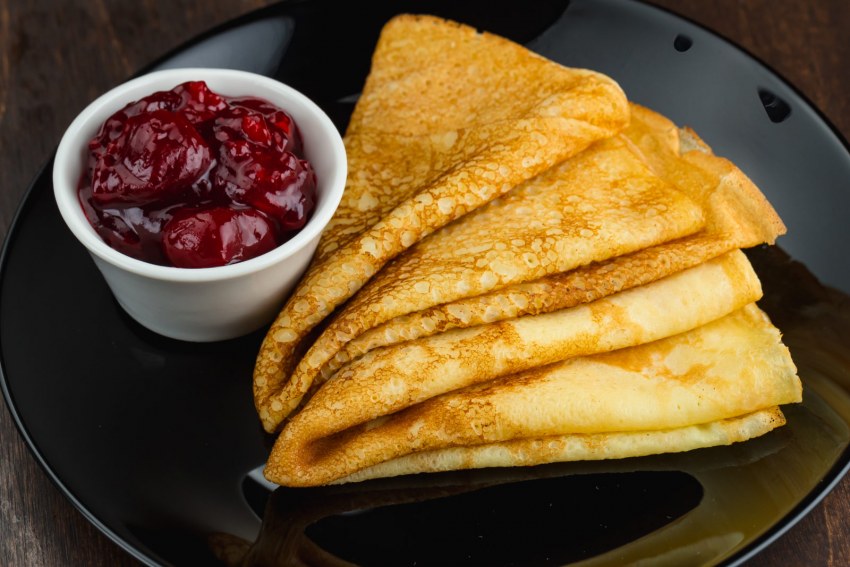 Блины со шпинатом