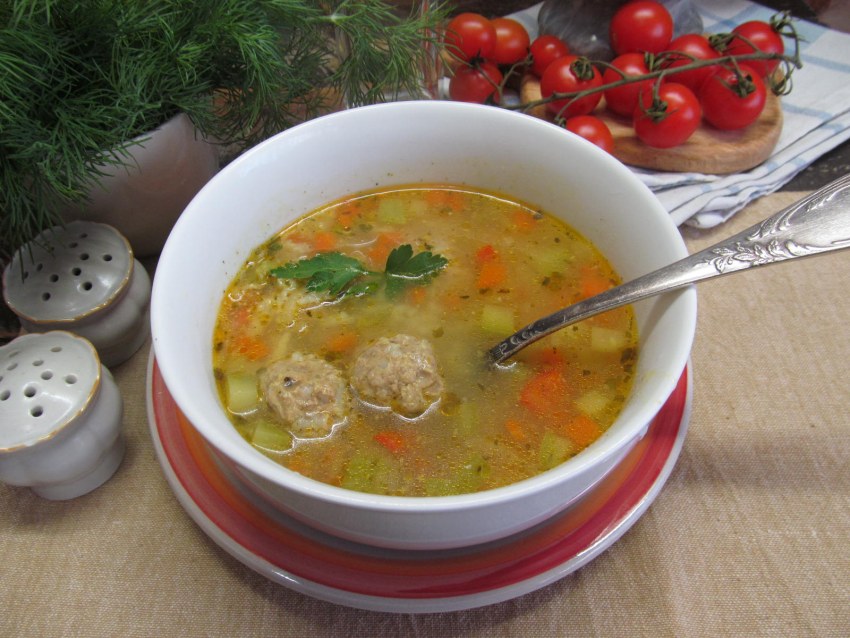 Суп с фрикадельками для похудения