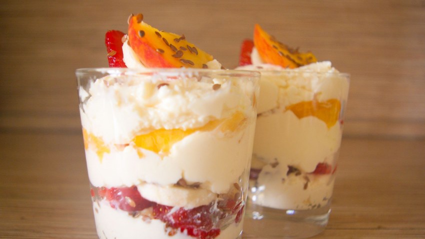 Творожно фруктовый десерт