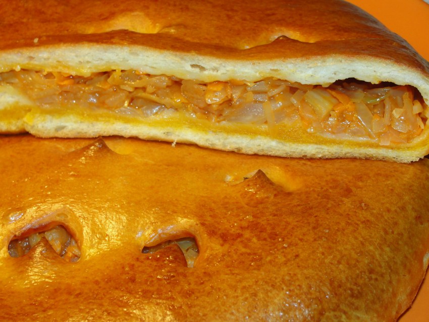 Постный пирог с капустой