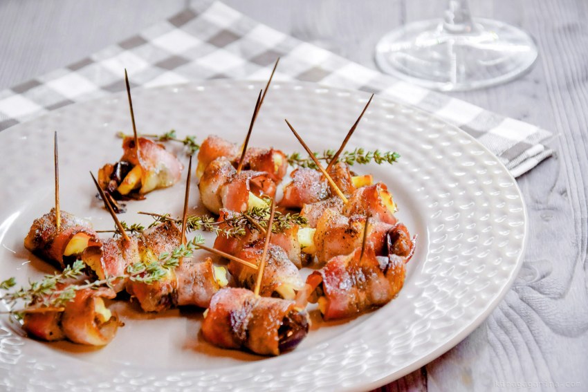 Креветки в беконе и слоеном тесте