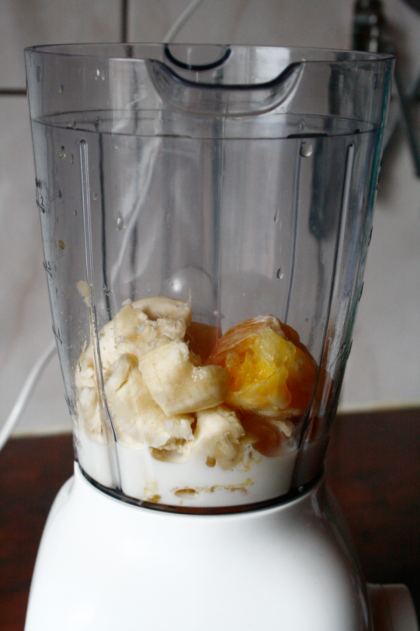 Шоколадно банановое мороженое