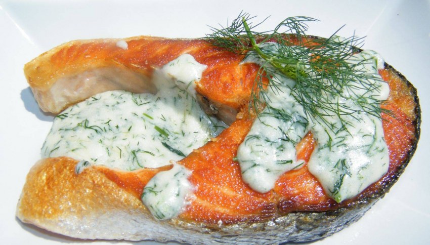 Горбуша в сливочном соусе