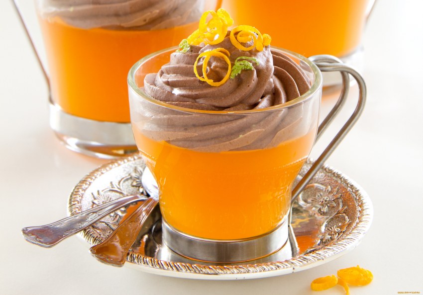 Апельсиново шоколадное желе