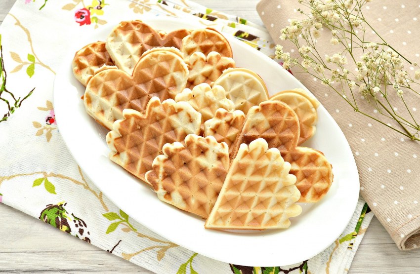 Вафли круглые домашние