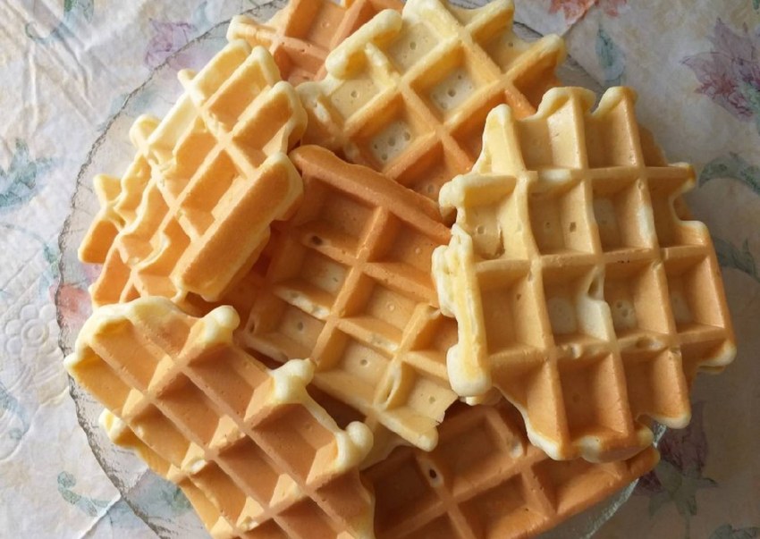 Бельгийские вафли со сгущенкой