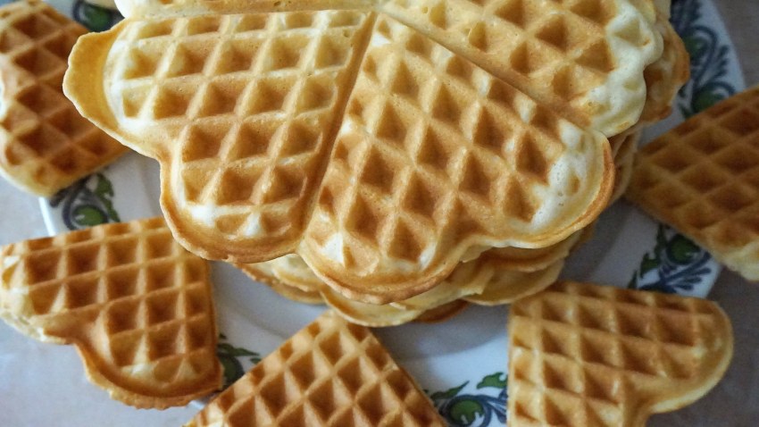 Бельгийские вафли сердечки