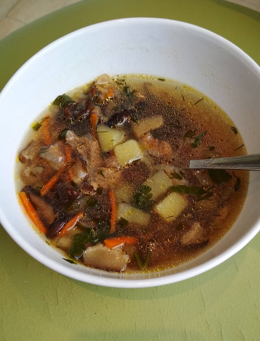 «Грибной суп с перловой крупой»