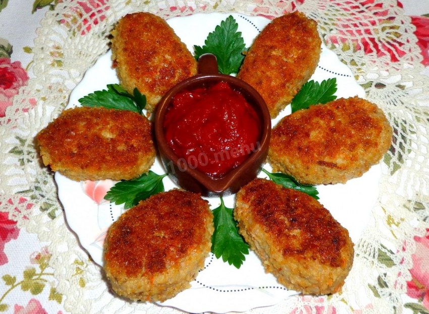 Тефтели из гречки с грибами