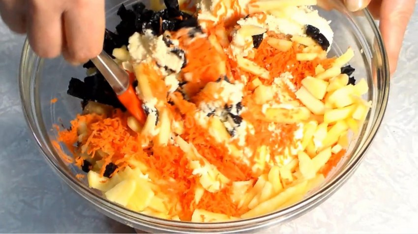 Творожно морковная запеканка с яблоками