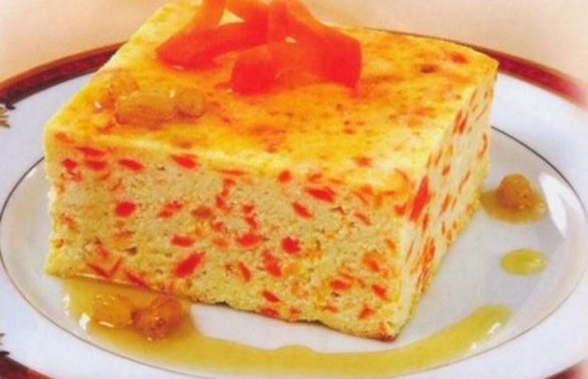 Морковно-рисовая запеканка