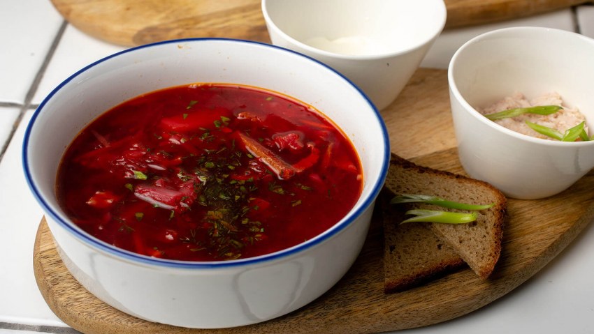 Борщ с квашенноц капустой