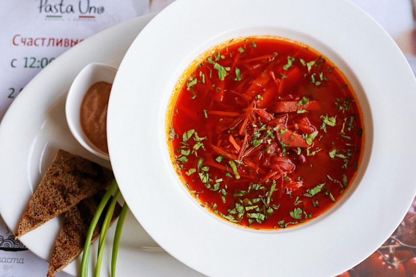 Постный борщ