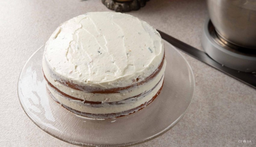 Пирог с кремом из маскарпоне