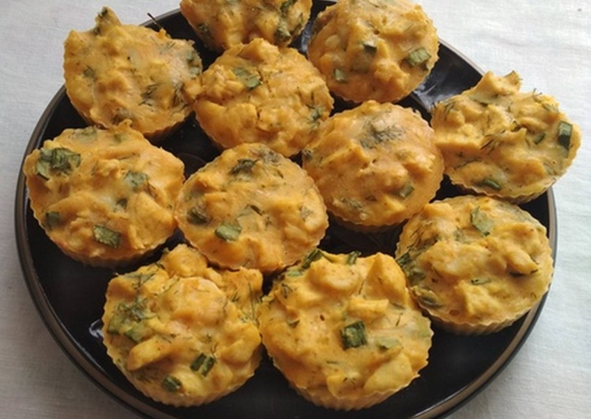 Куриные маффины с зеленью
