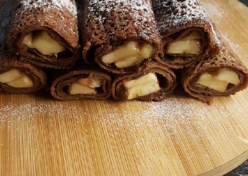 Блины с шоколадом