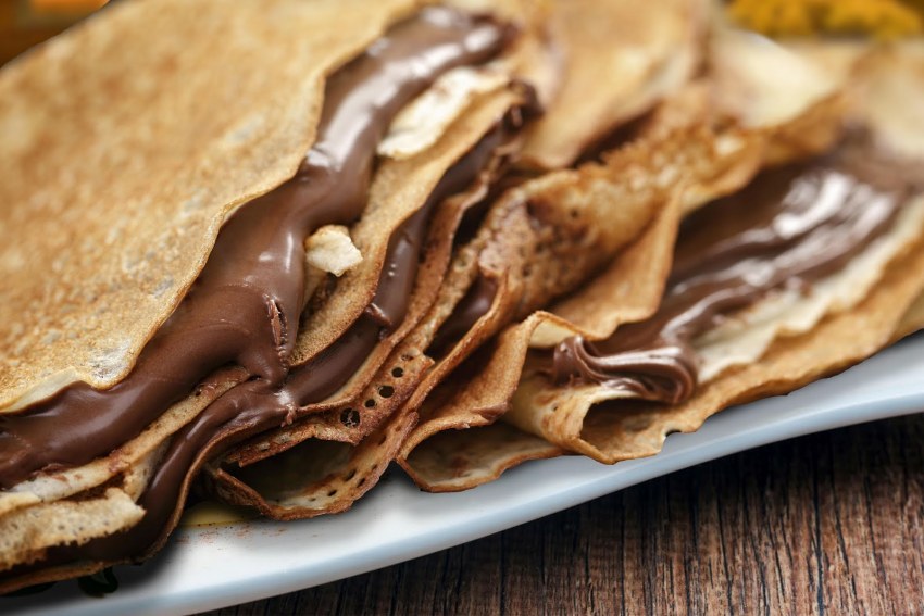 Блинчики с шоколадной пастой