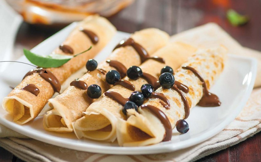 Блины с шоколадом