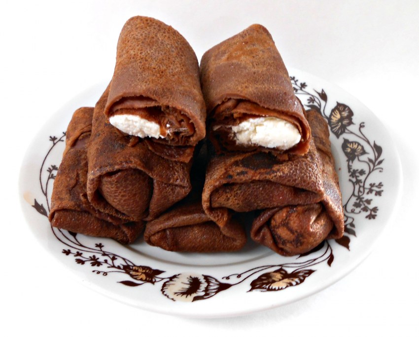 Блинчики с Нутеллой и бананами