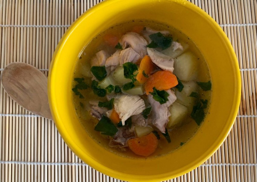 Овощное рагу с курицей в мультиварке