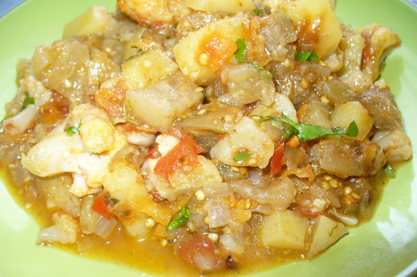 Рагу с филе курицы