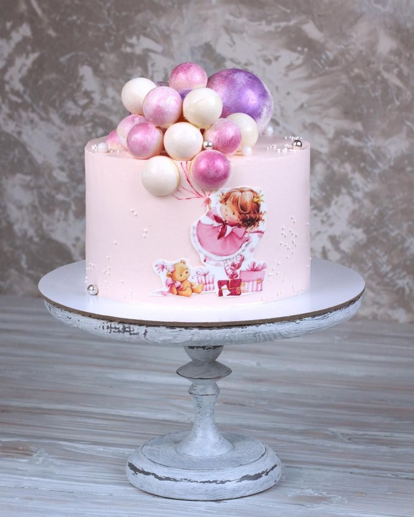 Стильный тортик для девочки