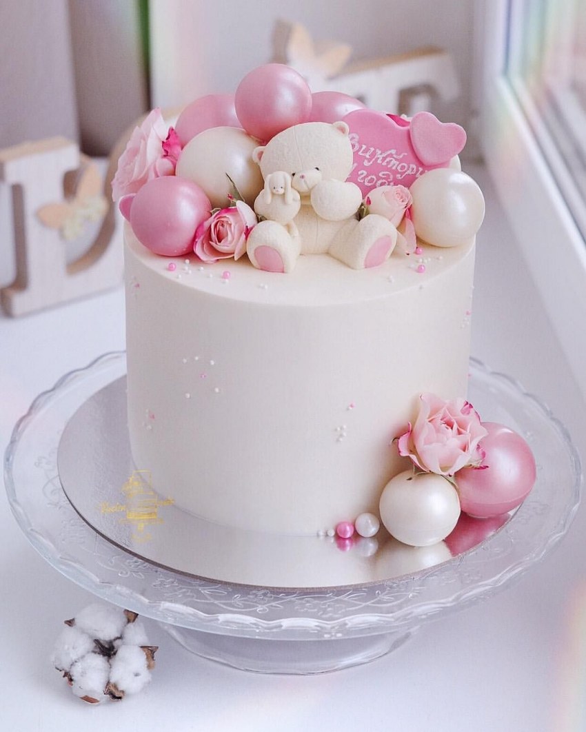 Торт с воздушным шаром для девочки