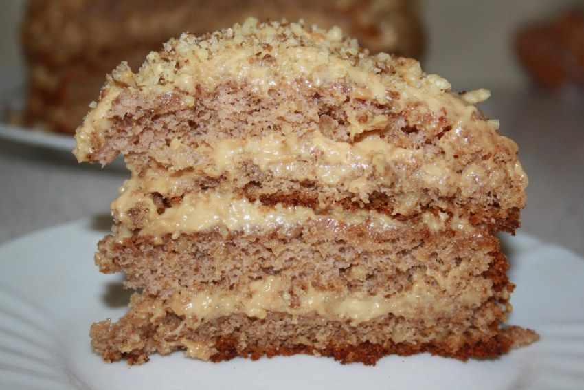 Медовик со сметанным сорбетом