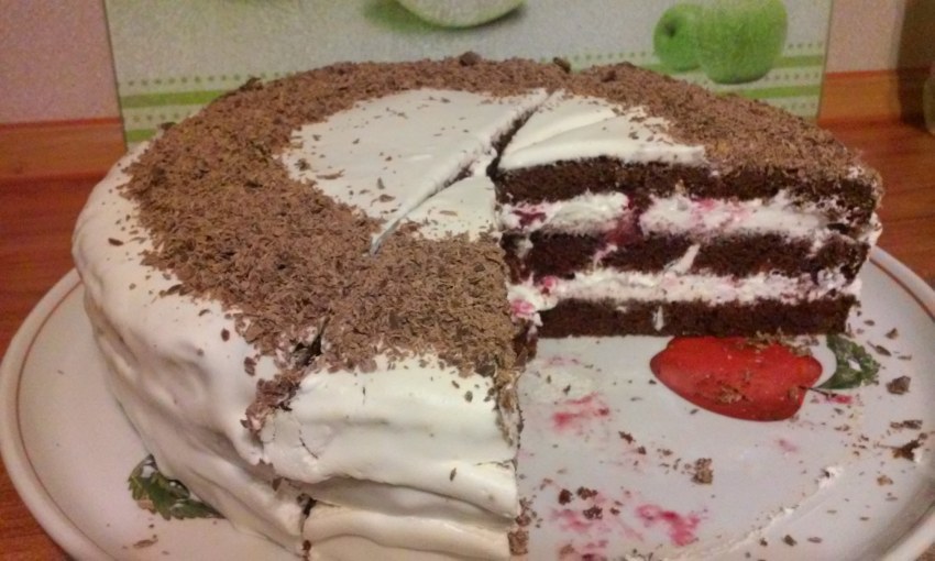 Домашний торт Птичье молоко с манкой