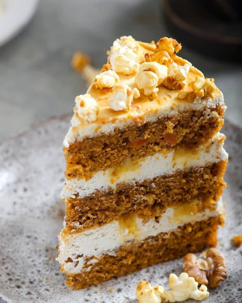 Морковный пирог с творогом