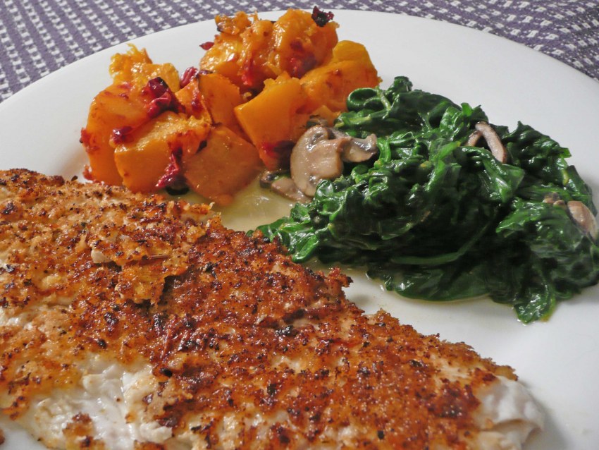 Рыба камбала жареная