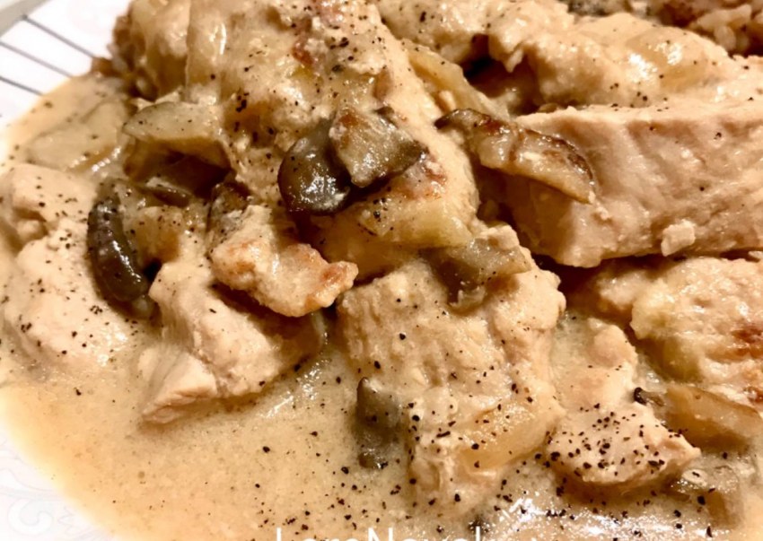 Курица с грибами в сливочном соусе