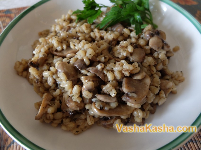 Перлотто с шампиньонами