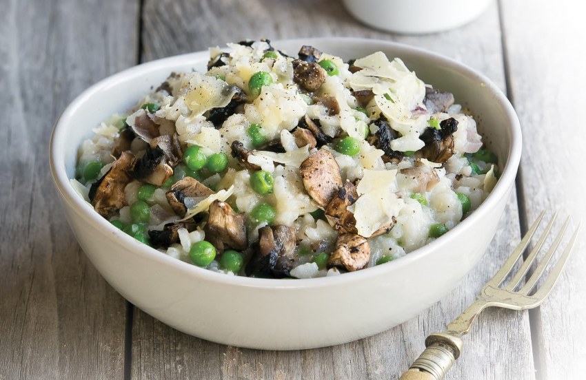 Ризотто с грибами и томатами