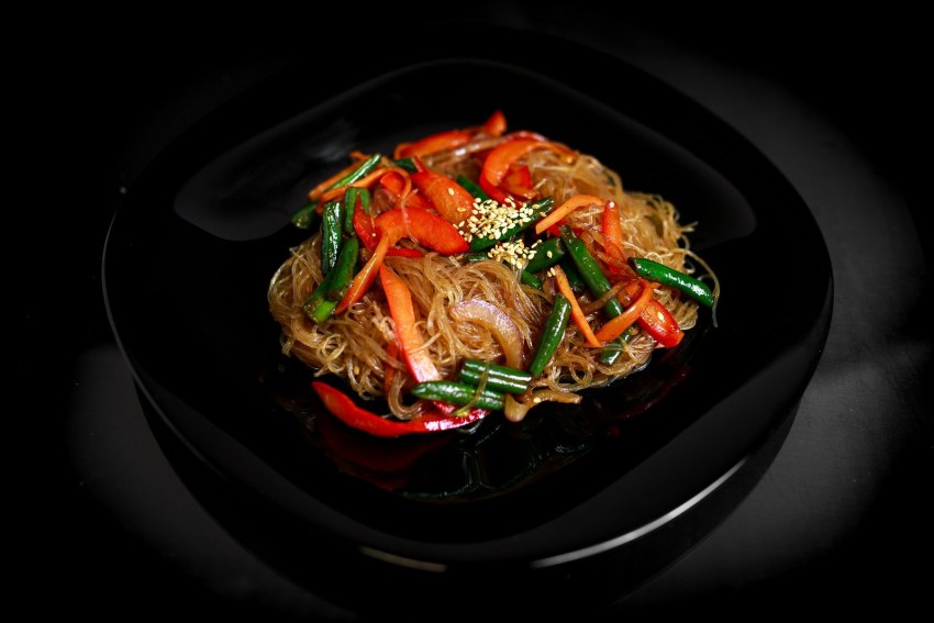 Фунчоза с корейской морковью