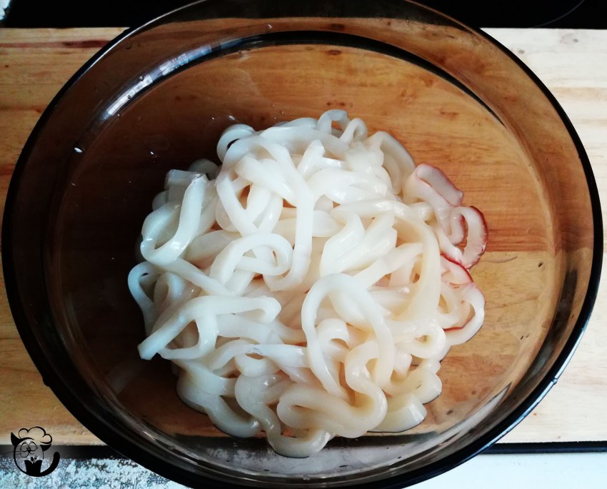 Кальмар с кунжутом