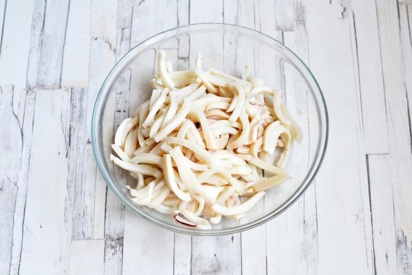 Острая закуска из кальмаров