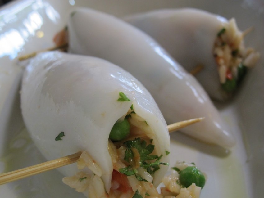 Паста с кальмарами