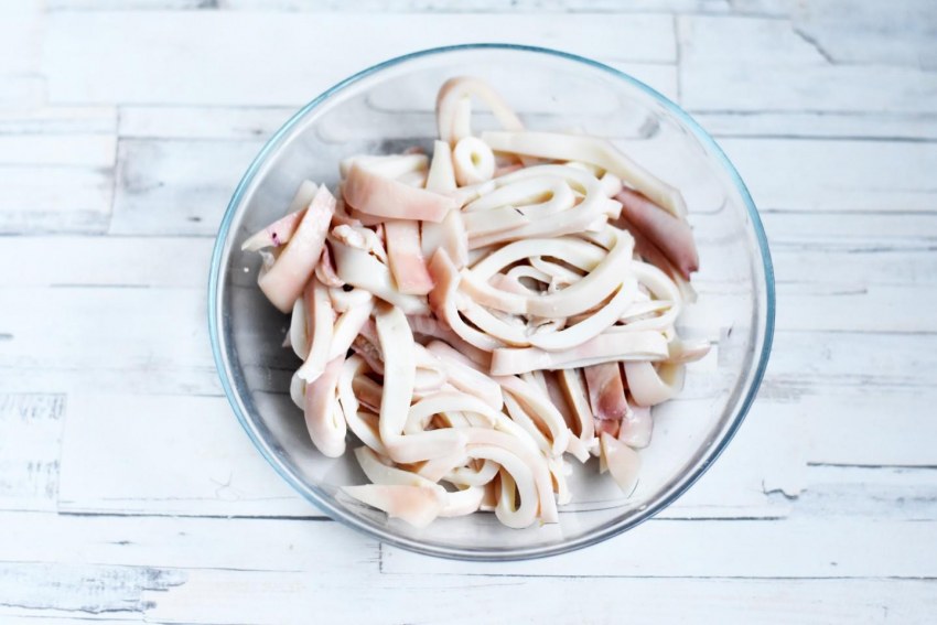 Щупальца кальмара в майонезе