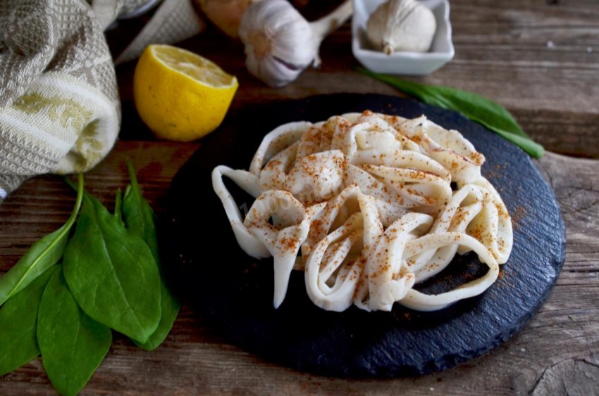 Нарезка кальмара