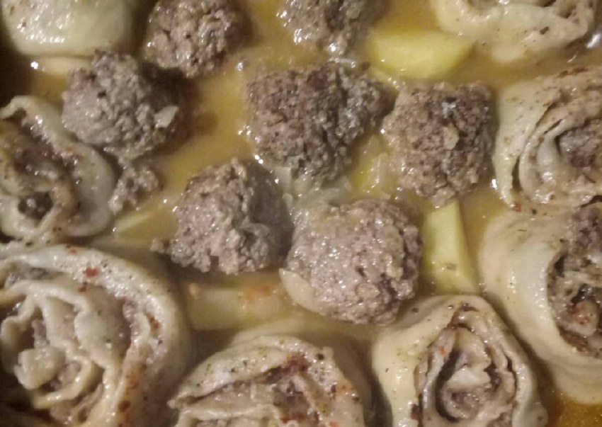 Манты рулетом