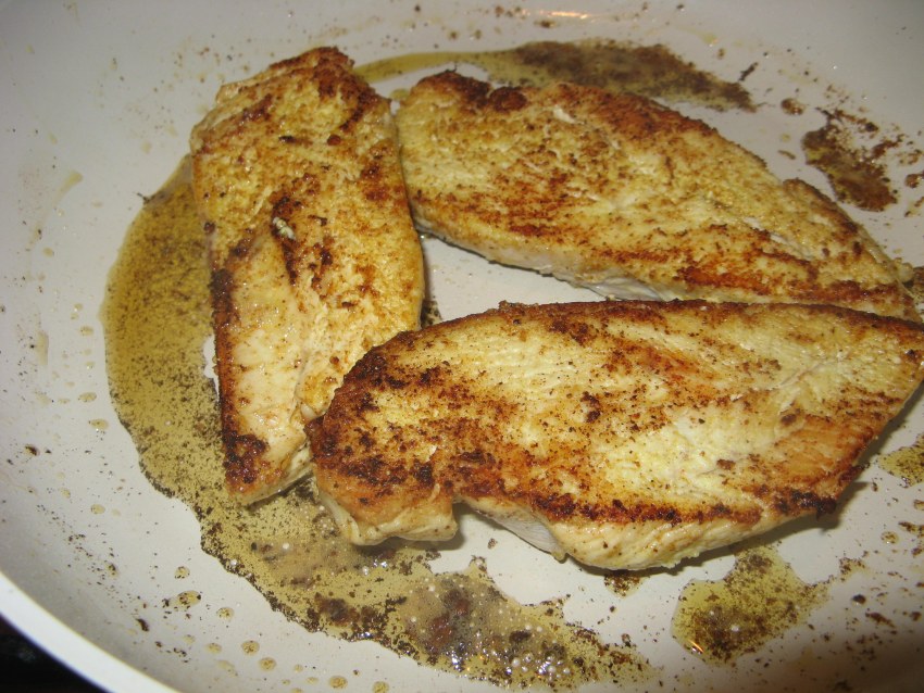 Филе горбуши жареное