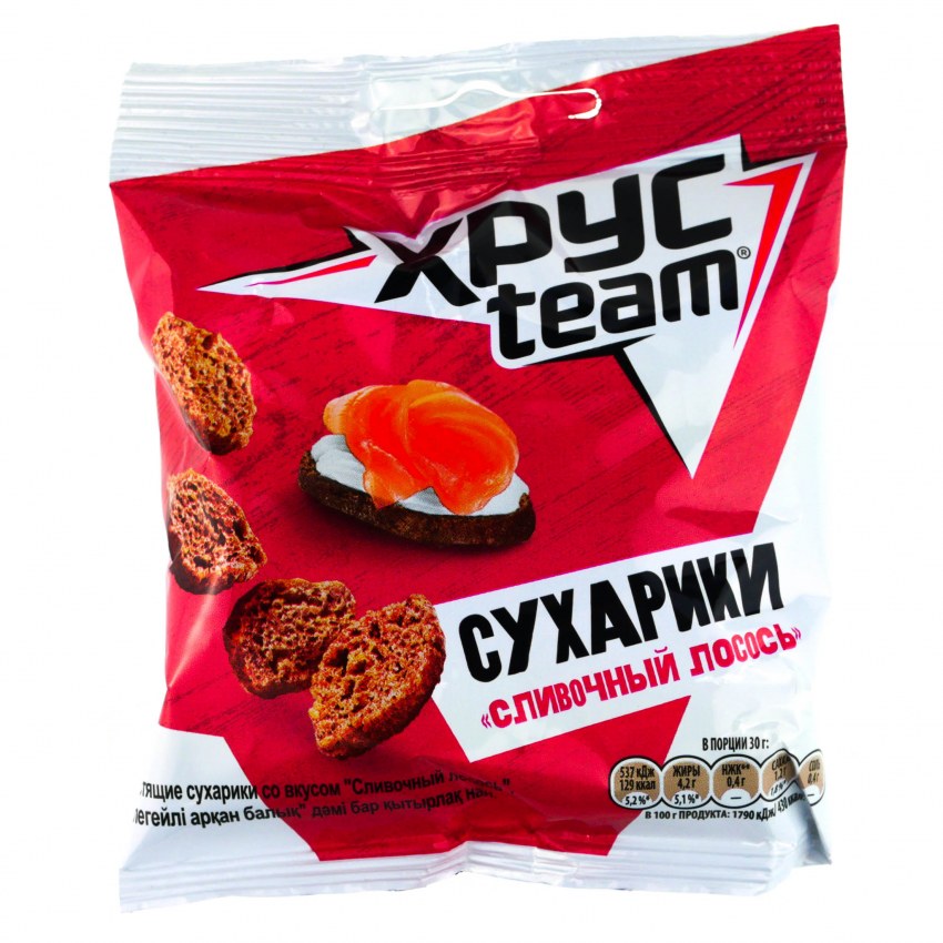 Сухарики Хрустим сливочный лосось 40