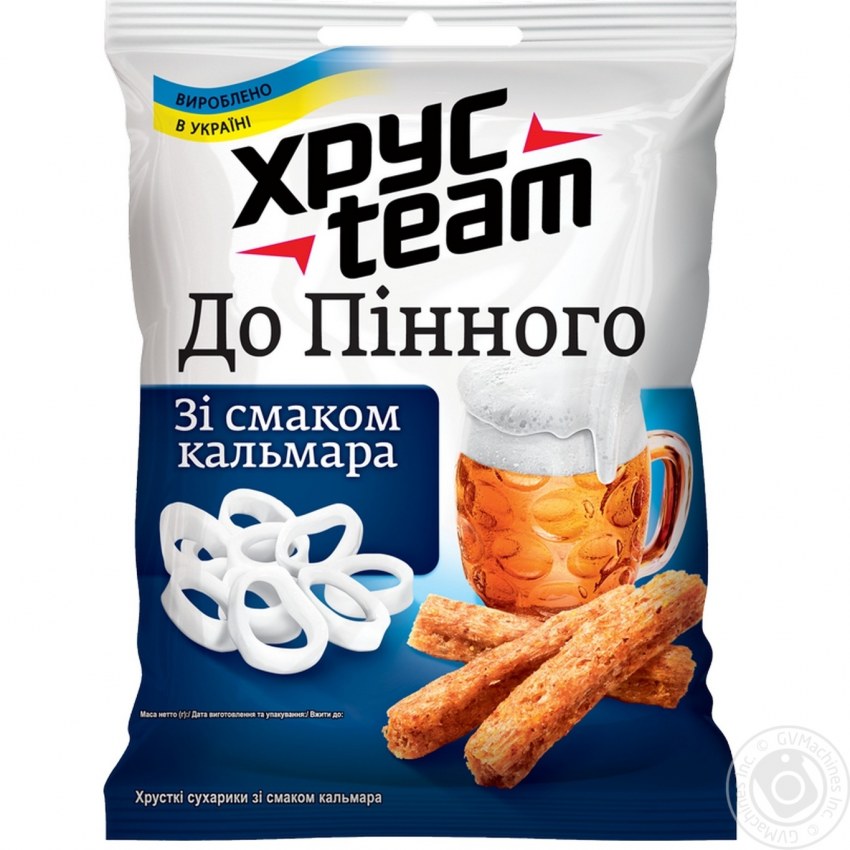 Сухарики хрусteam к пенному со вкусом кальмара 90г