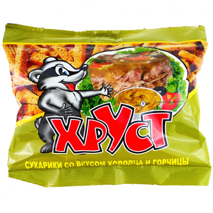 Сухарики Хрустим холодец с хреном 90г