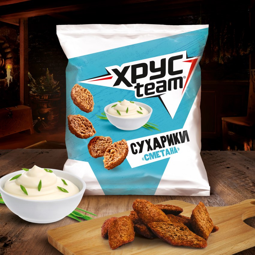 Сухарики Хрусteam сметана 75г