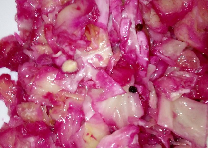 Острая капуста кубиками