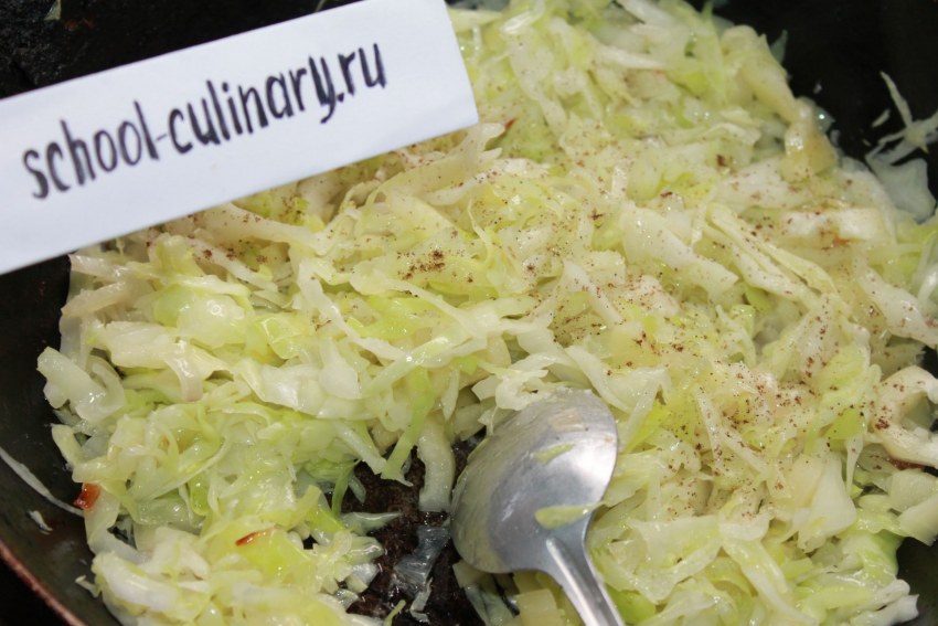 Жареная белокочанная капуста